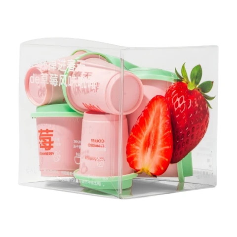 Office Fish Freeze-Dried Black Coffee with Strawberry Flavor 2g/pc × 9pcs/box