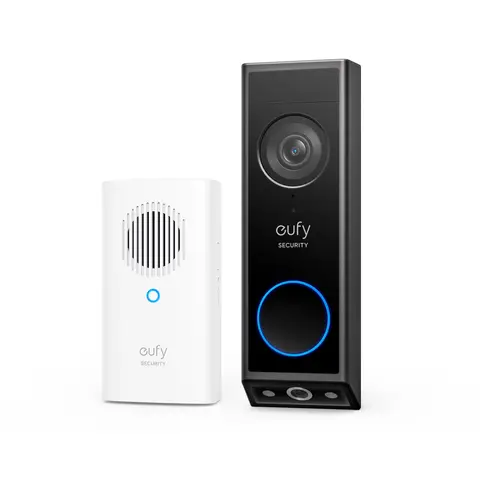 eufy E340 2K Dual Cameras Smart Video Doorbell with Chime Wireless Video Doorbell Camera, Battery Powered,Colour Night Vision