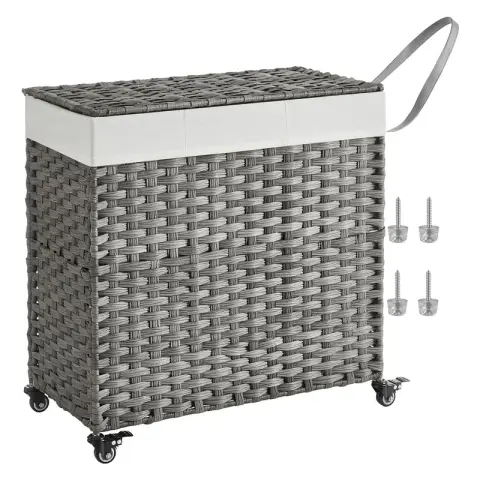 SONGMICS Laundry Hamper, 66x33x66cm