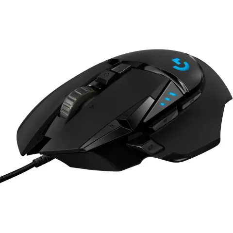 Logitech G502 HERO Gaming-Maus (mit HERO-Sensor, RGB, 16.000 DPI, 11 programmierbare Tasten, Laptop- und PC-Computer-Maus, 5 anpassbare Gewichte, Balancierung, deutsches Packaging) schwarz