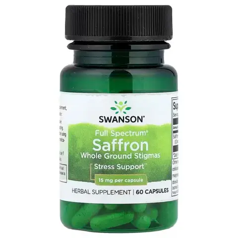 Swanson Full Spectrum Saffron Mood 15mg Daily Wellness Support Capsules - 60 Capsules