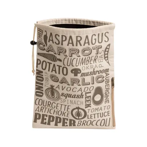Porter Grey and Natural Vegetable Bag