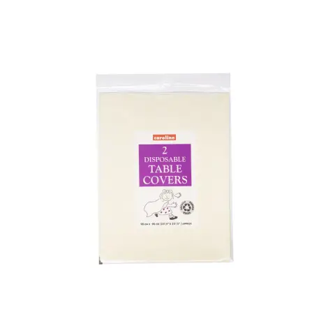 90cm Square Paper Tablecover Ivory