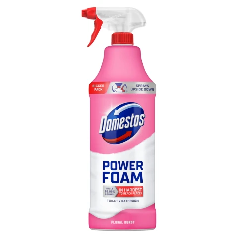 Domestos  Toilet & Bathroom Cleaner Spray Power Foam Floral Burst 650 ml 