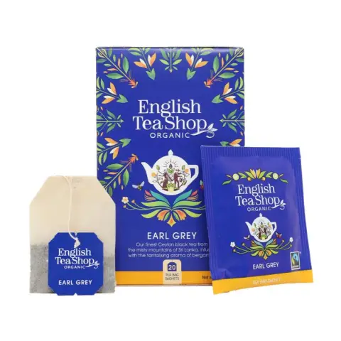 English Tea Shop - Organic Earl Grey 20 Tea Bag Sachet - 45g