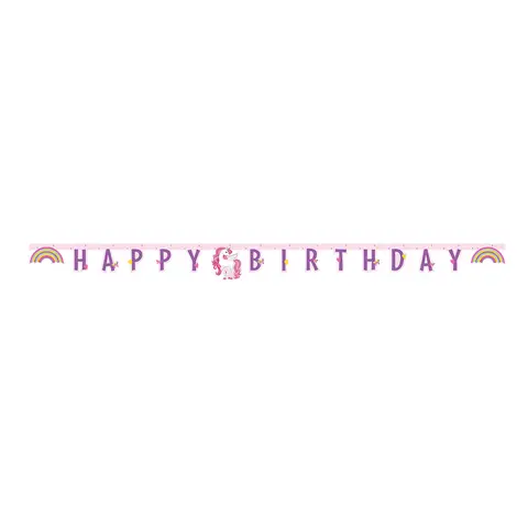 Unicorn Rainbow “Happy Birthday” Banner