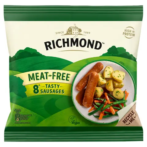 Richmond Frozen Meat Free Vegan Sausages 304g 8 pack