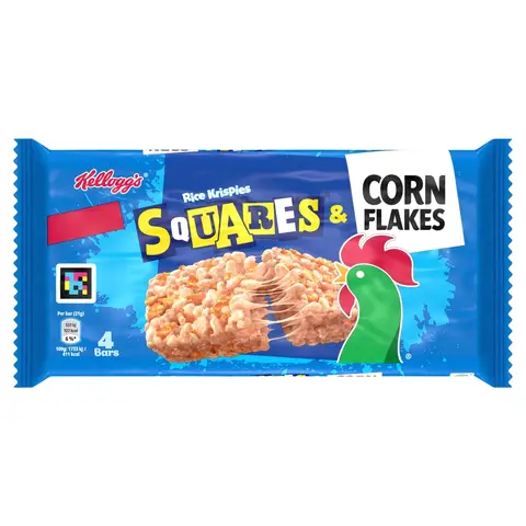Kellogg's Corn Flakes Squares 4 Pack 136g