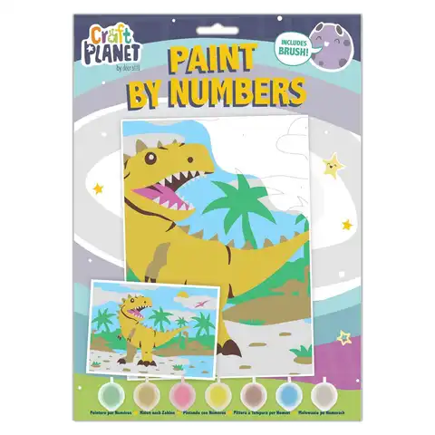 Craft Planet Dinosaur Paint By Numbers