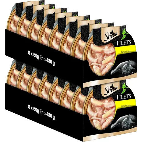 Sheba Schale Filets Natürliches Huhn 16 x 60 g