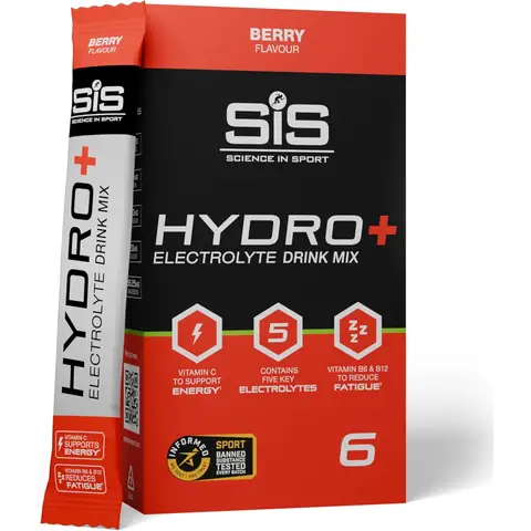 Science in Sport Hydro+ Hydration Support Powder Berry Flavour - 6 x 4.5g