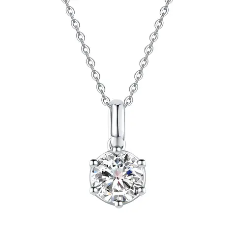 ALAIN MICHAL Collier classique en argent avec cadeau spécial pour la Saint-Valentin - 0,5 carat
