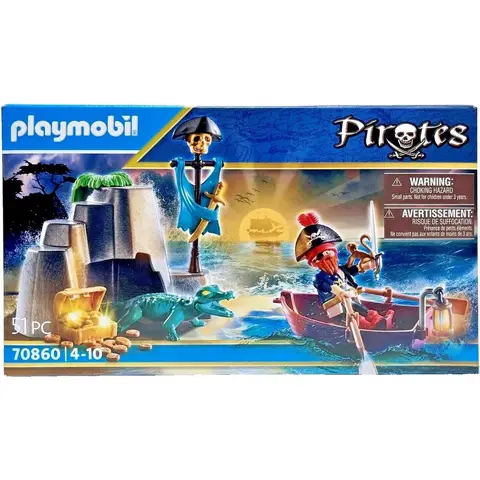 Playmobil piraten schat verstopplek speelset - 70860, meerkleurig