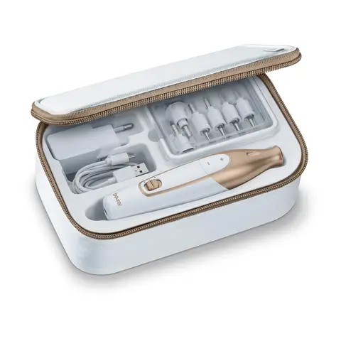 Beurer MP64 Manicure and Pedicure Set, Cordless Electric Nail File with 10 Attachments