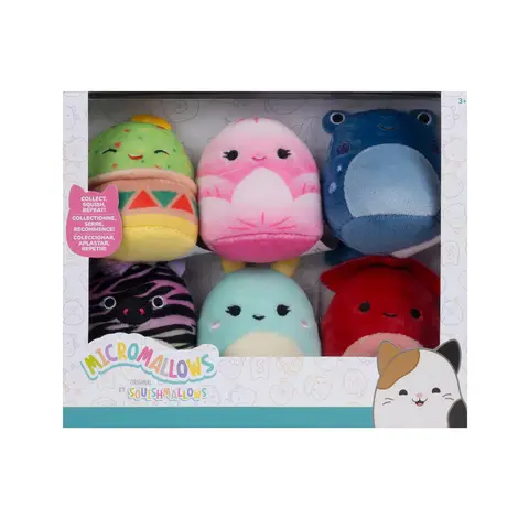 Squishmallows Micromallows 6 Pack of 2.5 inch Plush Soft Toys
