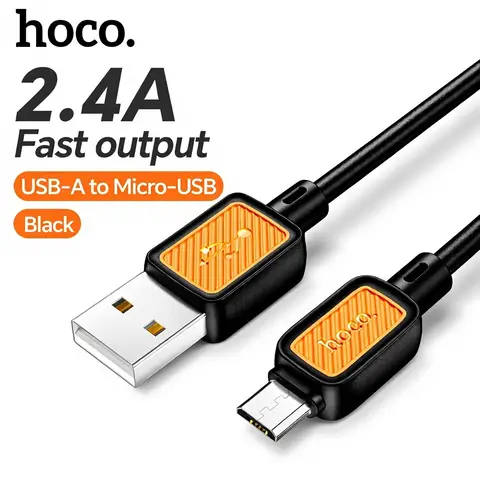 HOCO USB A / Micro USB Cable 2.4A X108 1 m black