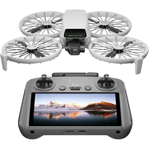 DJI Flip With RC 2 Screen Remote Controller, Follow Me Drone With 4K UHD Camera for Adults, Under 249 g, 3-Axis Gimbal Stabilization, 13km Video Transmission, Palm Takeoff, 31-Min Flight Time