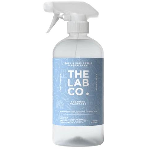The Lab Co. Fabric & Room Spray | Eliminates Bad Odours | Neutralises Nasty Smells | Anti-Bacterial | Soothing Fragrance with Linen Chamomile White Rose Essential Oils | 500ml