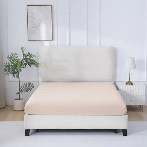 MEROPE, Nylon/Spandex Cooling-feel Fitt sheet, 90x190+30cm, pink, 1pack