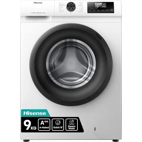 Hisense 1 Series WF1Q9041BW 9kg 1400rpm Freestanding Washing Machine - White - A Rated