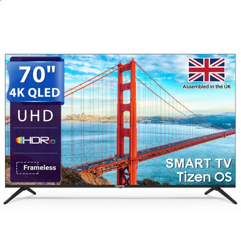 TeeView 70" QLED 4K HDR Smart Web OS TV-TV70UUW(Dolby Audio,Gaming Hub,Freeview Play)