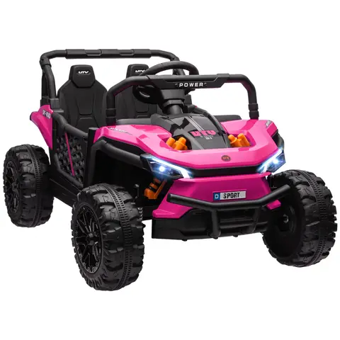 AIYAPLAY Kids Ride on Car, 12V Battery Powered Electric Truck with Remote Control, 4 Suspension Wheels, Horn, Lights, Music, 