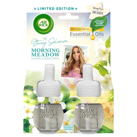 Air Wick Morning Meadow Scented Oil Electrical Plug In Diffuser Twin refill Lasts up to 200 days