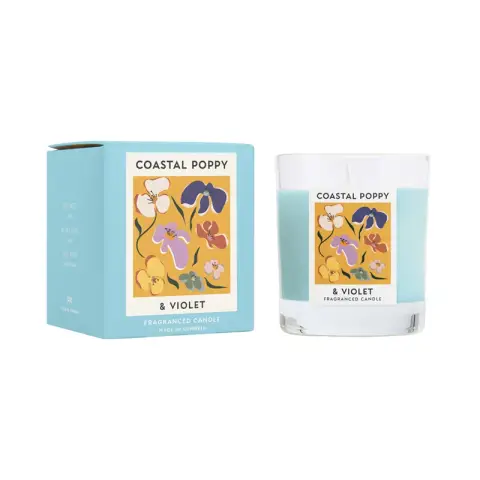Wax Lyrical Candle Flower Market Coastal Poppy & Violet 586g