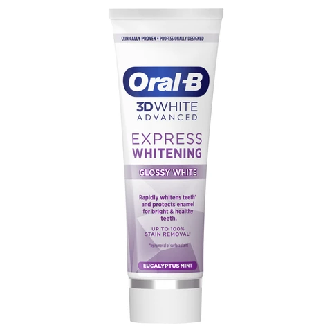 Oral-B 3DWhite Advanced Express Whitening Glossy White Toothpaste 75ml
