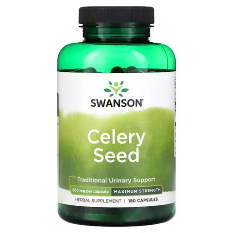 Swanson Celery Seed Joint Uric Acid 500mg Capsules - 180 Capsules
