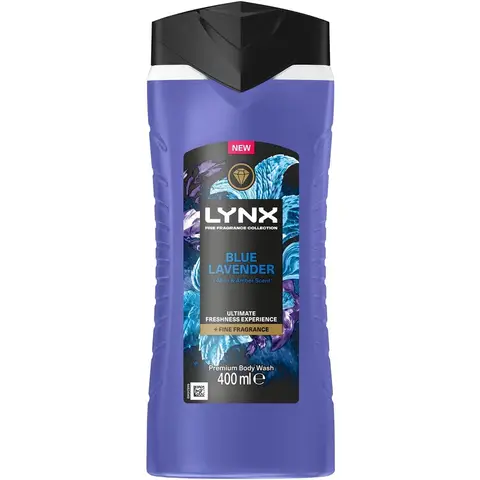 Lynx Fine Fragrance Collection Premium Body Wash Blue Lavender 400ml