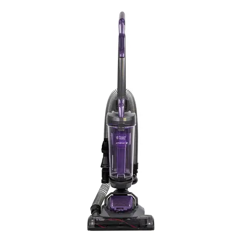 Russell Hobbs Athena Upright Bagless Vacuum Cleaner - Grey/Purple, 400W, RHUV5601