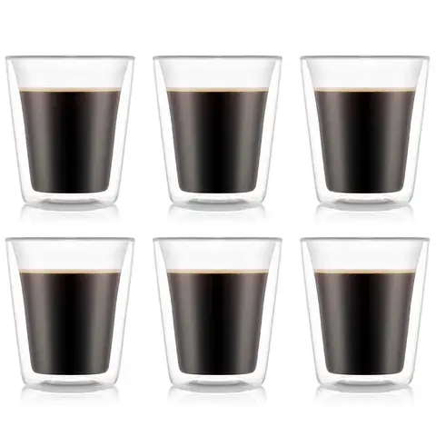 Bodum CANTEEN - Set of 6 Glasses 0.2L - Double Wall - Medium