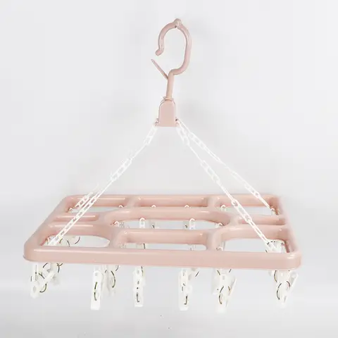 JORDAN&JUDY quadratische Wäscheklammern für rosa Wäscheständer (30 Stück)