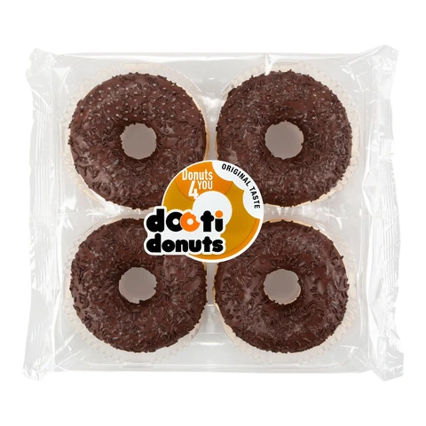 DOOTI Donuts fourrés au Chocolat x4 212g