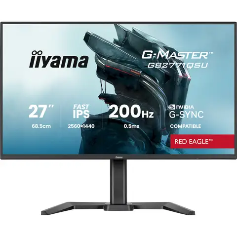 iiyama G-MASTER Red Eagle GB2771QSU-B1 27" Class WQHD Gaming LCD Monitor - 16:9 - Matte Black