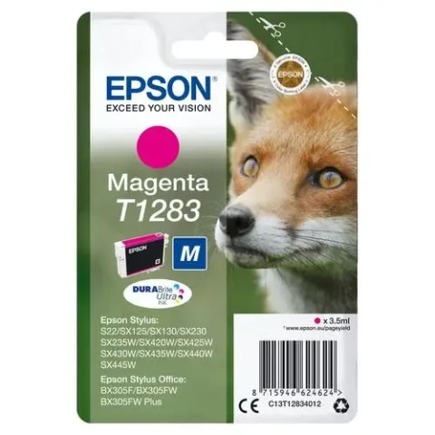 Epson Fox Singlepack Magenta T1283 DURABrite Ultra Inkt