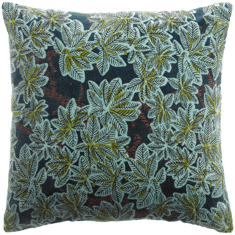 Vivaraise Ariane Coussin imprimé pétrole - 45 x 45 cm