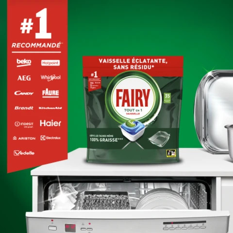 FAIRY Tablettes Lave-Vaisselle  Tout-en-Un Citron x35