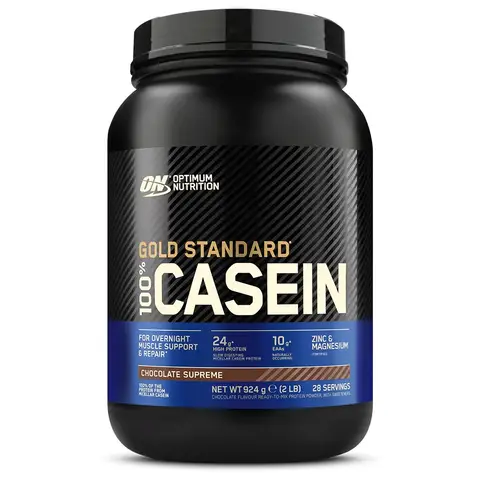 Optimum Nutrition 100% Gold Standard Caseïne proteïnepoeder met langzame afgifte, romige vanille 924 g (28 porties)