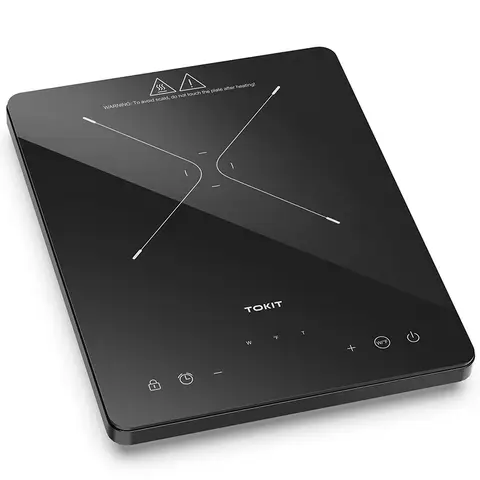 TOKIT M1 Induktionskochfeld - 2000W, 9 Touch-Stufen, 90-Minuten-Timer, 40mm Ultraflach, Schwarz