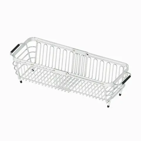 Maxcook Dish Drying Rack in Sink Over The Sink Colander Strainer Basket 304 Stainless Steel Expandable Colander Strainer Middle Size For Strain， Drain， Rinse Vegetables， Fruits， 29-44*15.5*10.5cm  MCZW1231, New Year Sale , Top gift picks