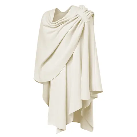 PULI Womens Shawl 18015 whiteF