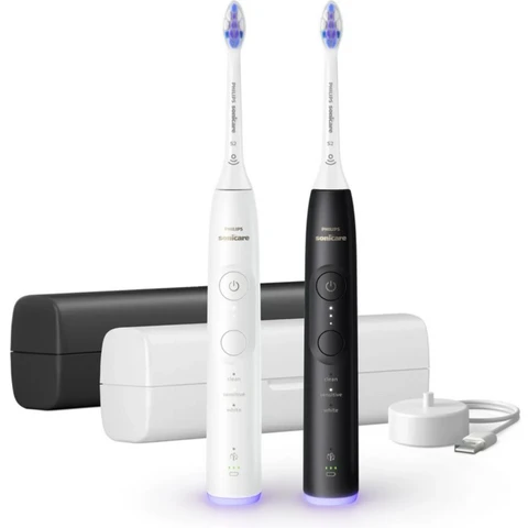 Philips HX7419/01 - Sonicare Electric Toothbrush - 6500 Series, Pressure Sensor, 9 Brushing Settings, 21-day Runtime, 2 Pack