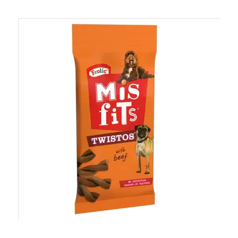 Misfits Twistos Dog Treats with Beef 105g