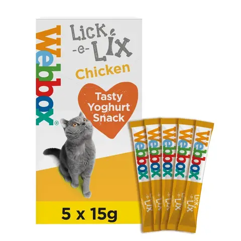 Webbox Lick-e-Lix with Chicken Tasty Yoghurty Treat 5 x 15g