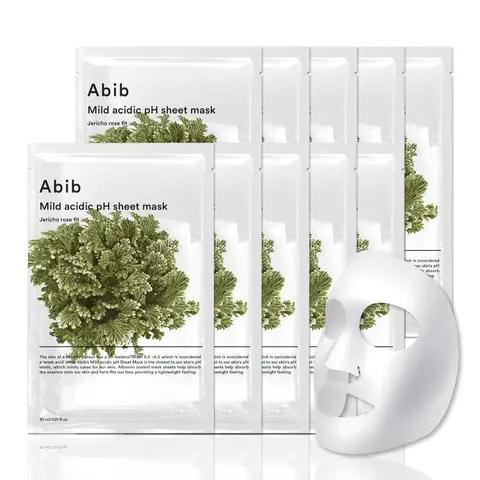 ABIB Jericho Rose Fit Lot de 10 masques en tissu pH légèrement acide 
