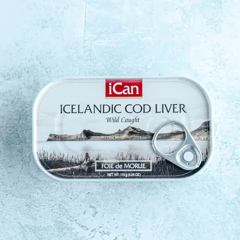 iCan Tinned Cod Liver In Its Own Oil x1, 115g