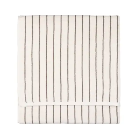 Yard Bath Sheet Hebden Narrow Stripe Mole 100x150cm
