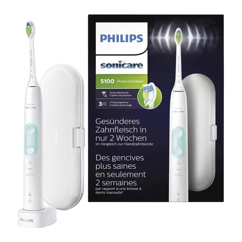 Philips Sonicare HX6857/28 Schallzahnbürste, Serie 5100, weiß